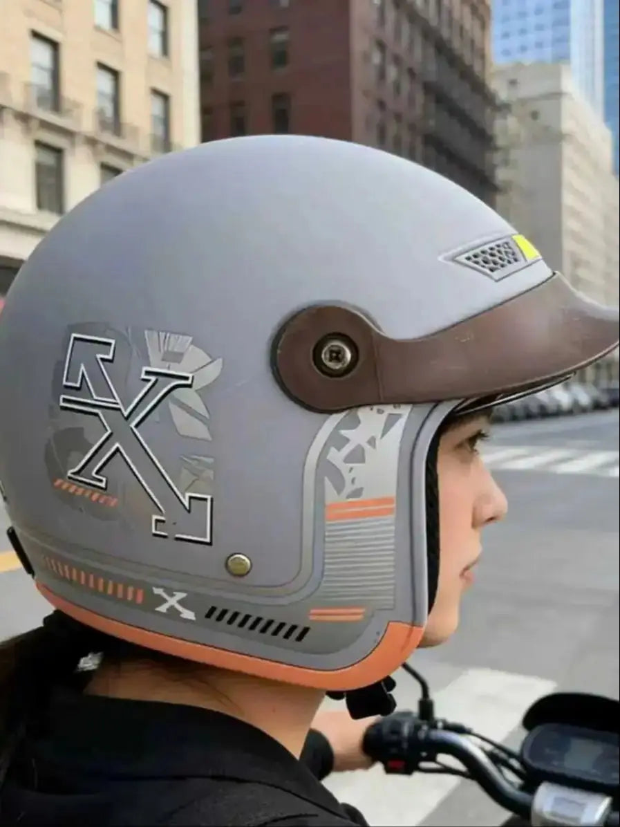 Versatile All-Season Motorcycle Half Helmet