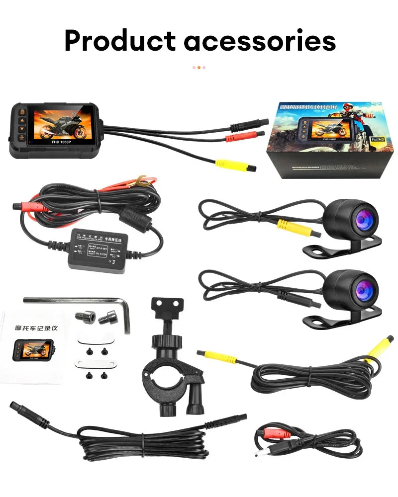 Dual Dashcam DVR with Front & Rear Night Vision