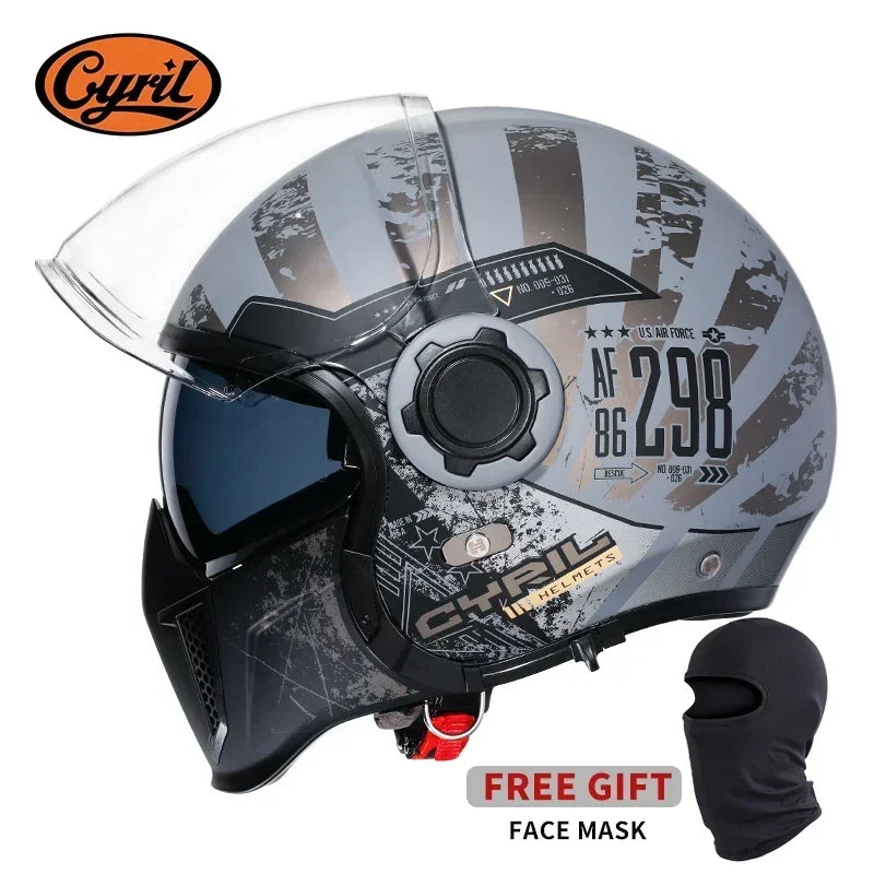 Retro Style Modular Motorcycle Helmet