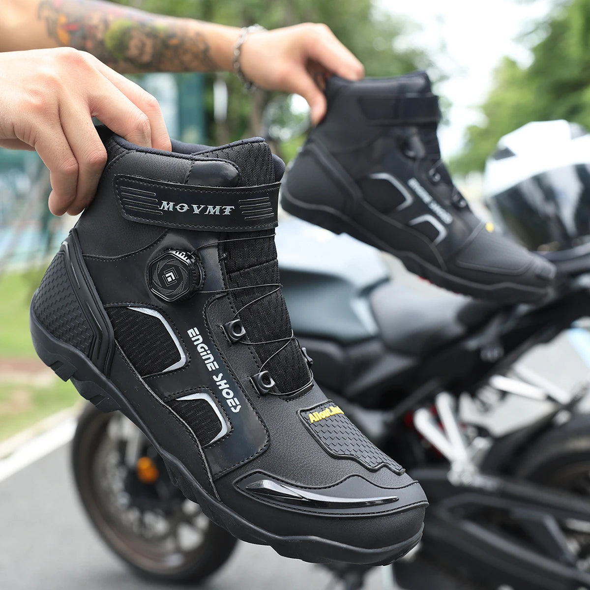 Men's Leather Racing Boots