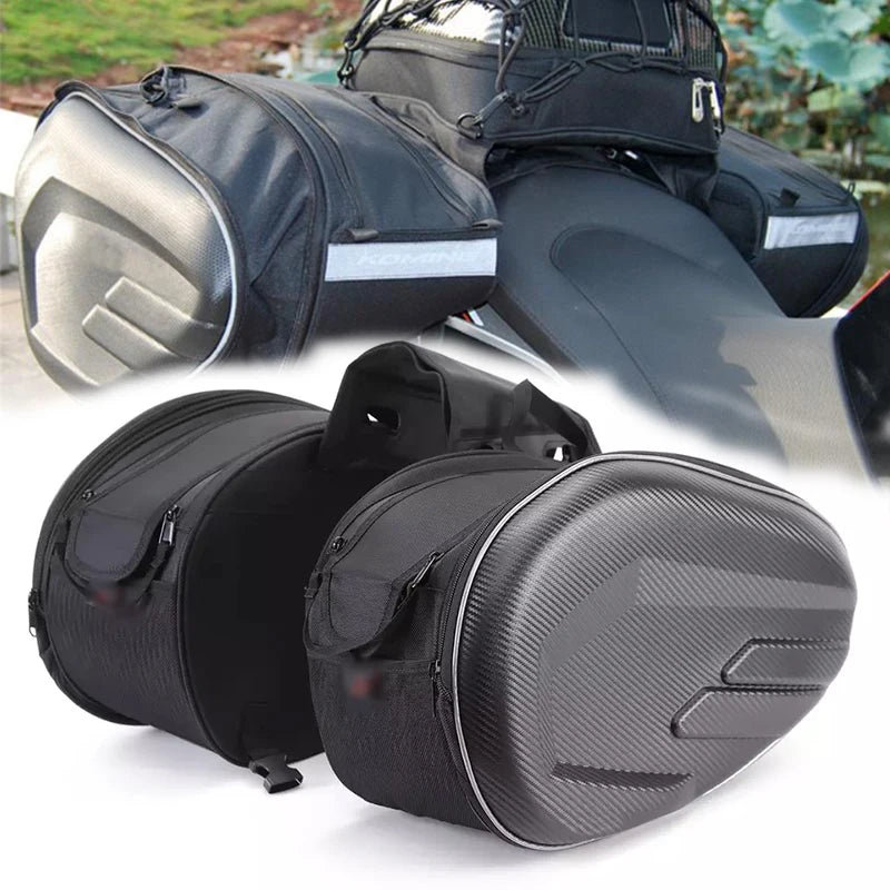 Black Waterproof Motorcycle Side Bags