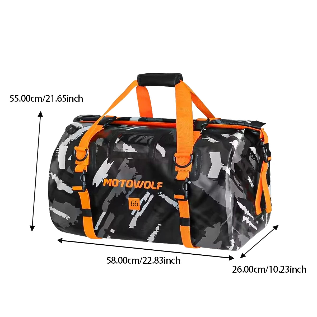 Waterproof Motorcycle Tail Bag 66L