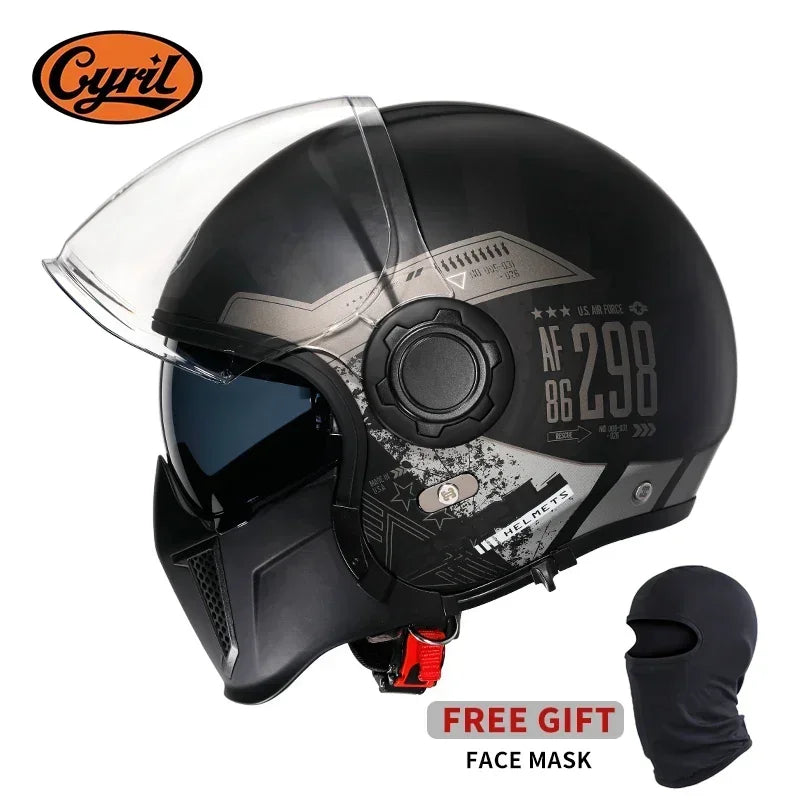 Retro Style Modular Motorcycle Helmet