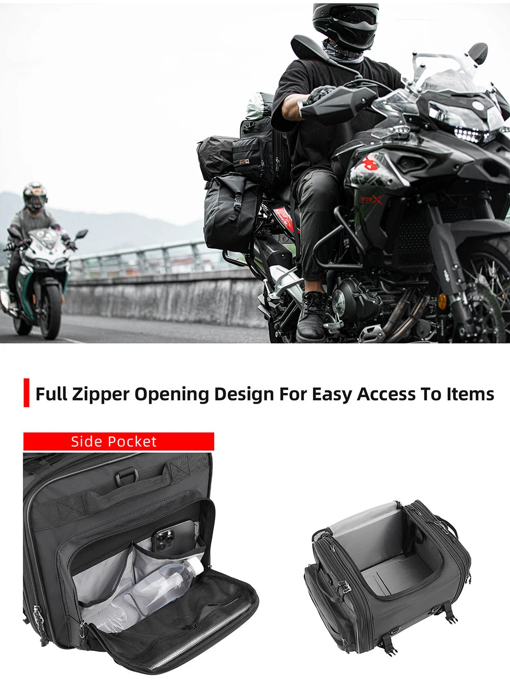 RhinoWalk Waterproof Motorcycle Travel Luggage Bag
