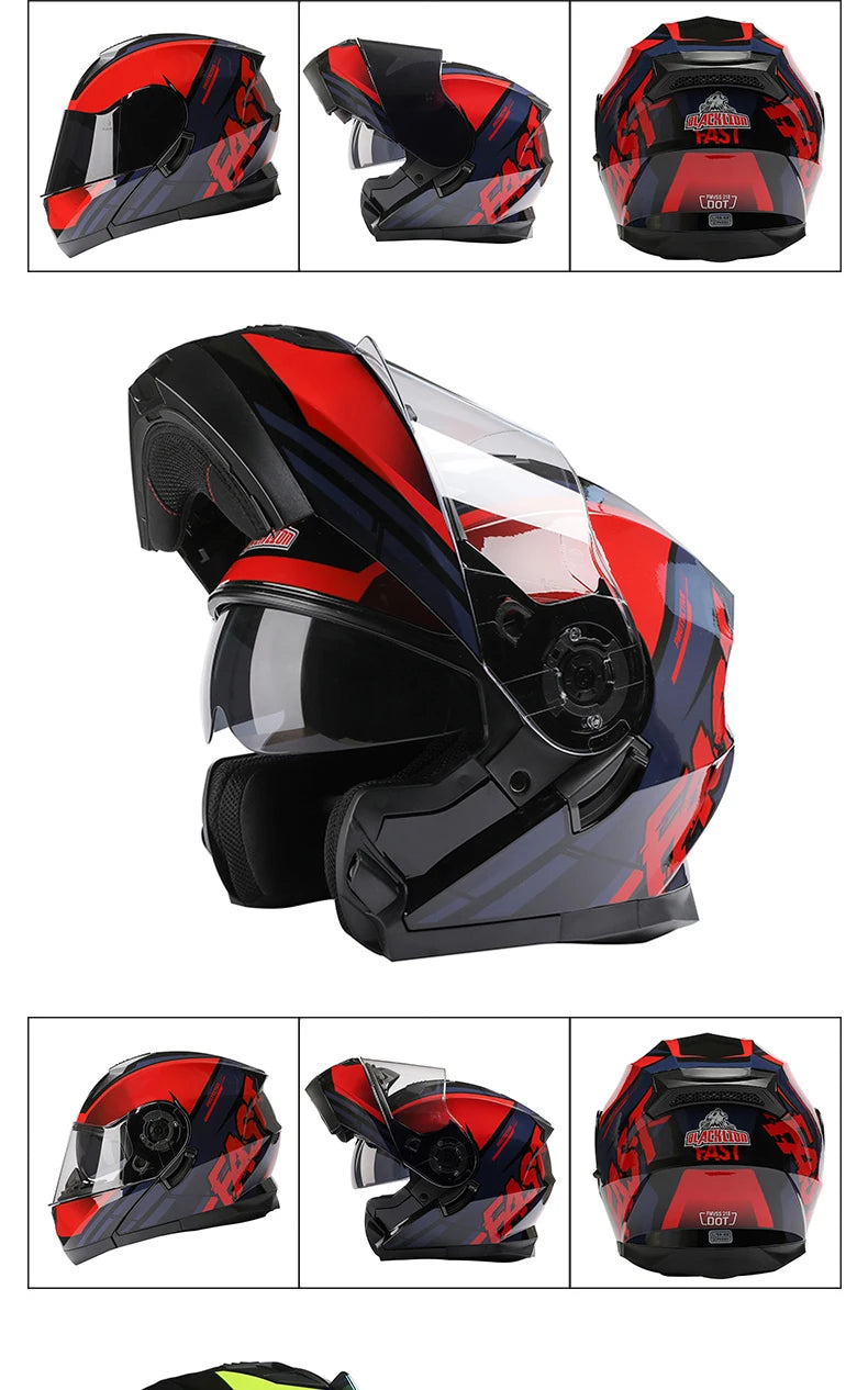 Double Visor Flip-Up Motorcycle Helmet