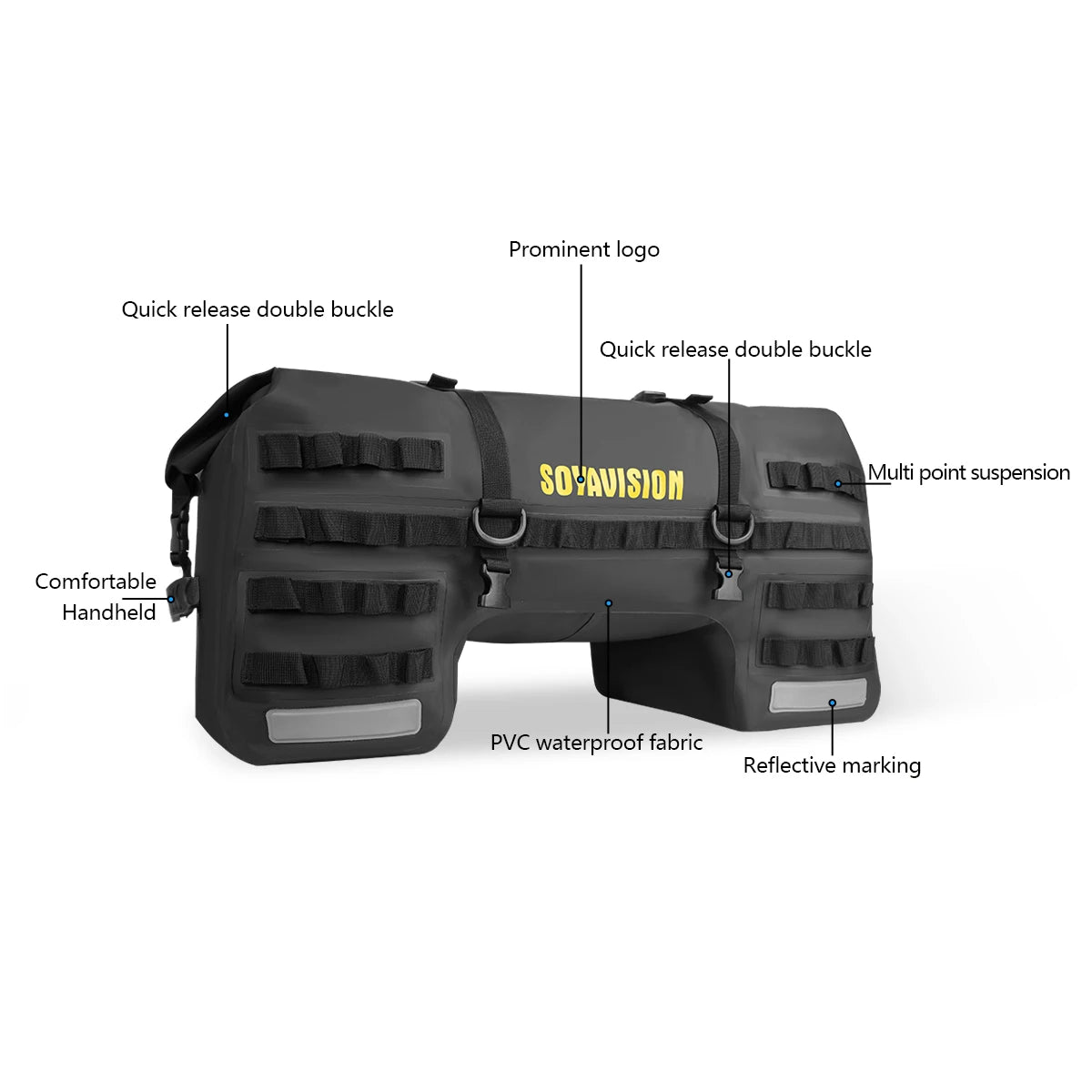Waterproof Motorcycle Tail Bag 66L