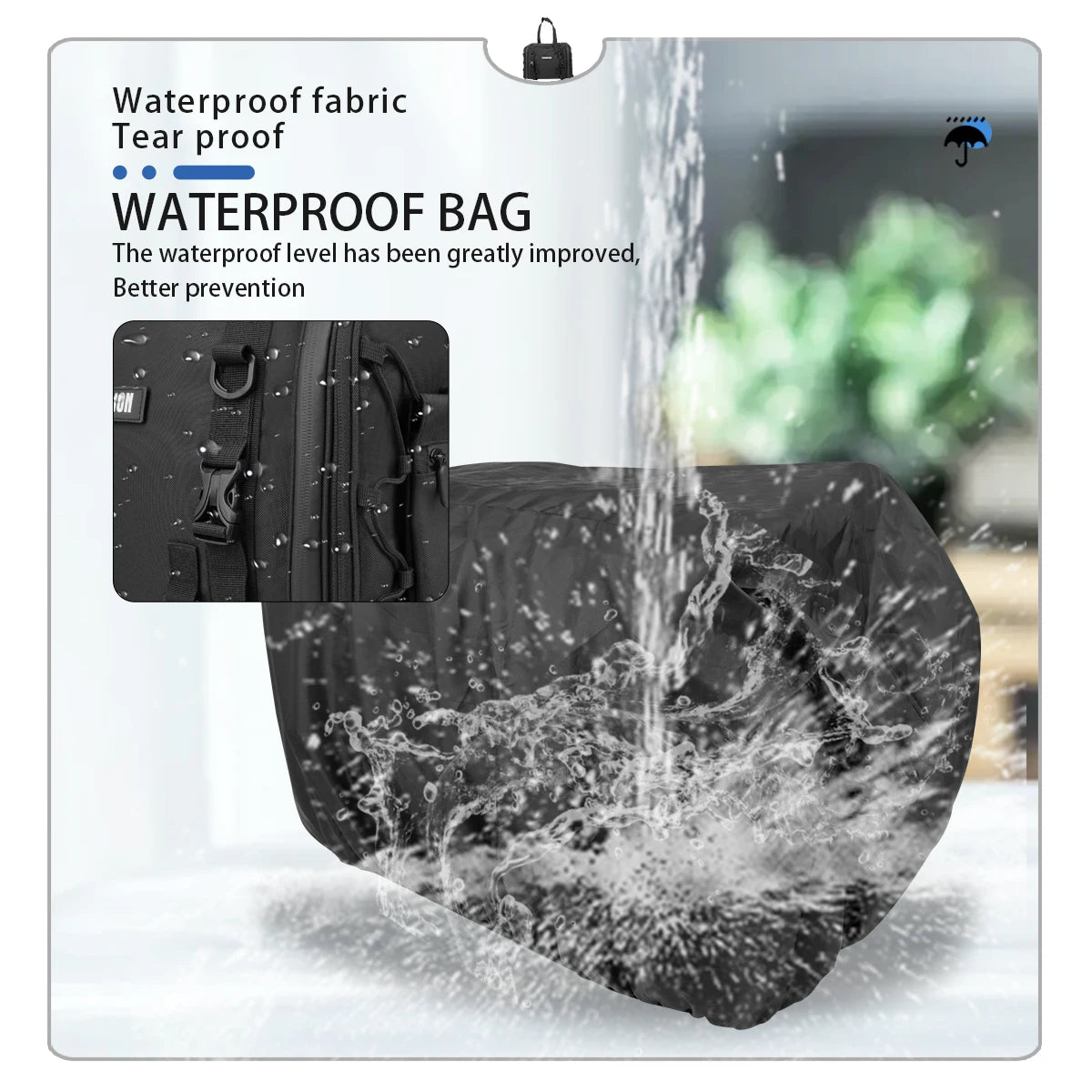 Waterproof Motorcycle Rear Seat Bag 35L-60L Luggage