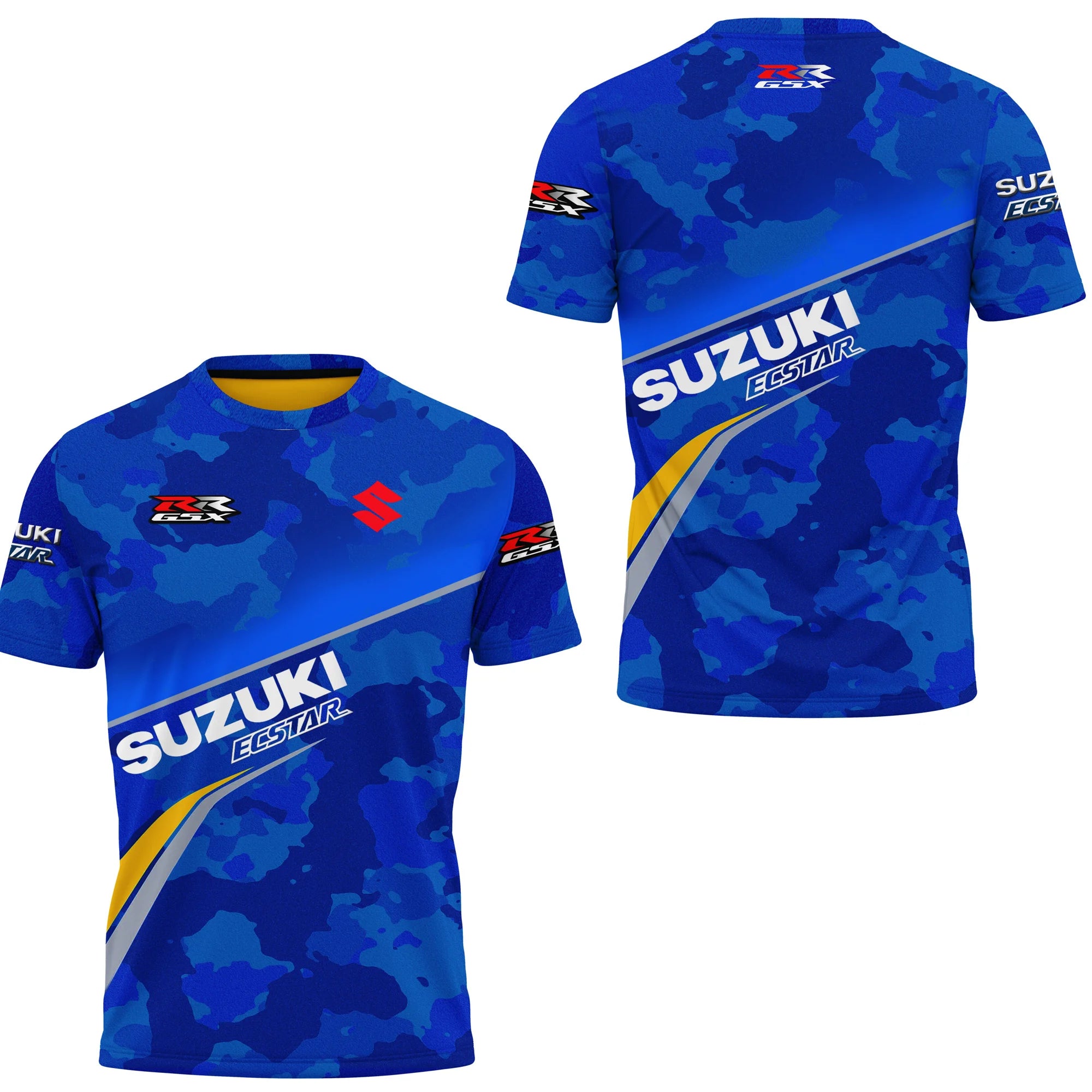Men's 3D Motorcycle Pattern Short-Sleeved T-Shirt