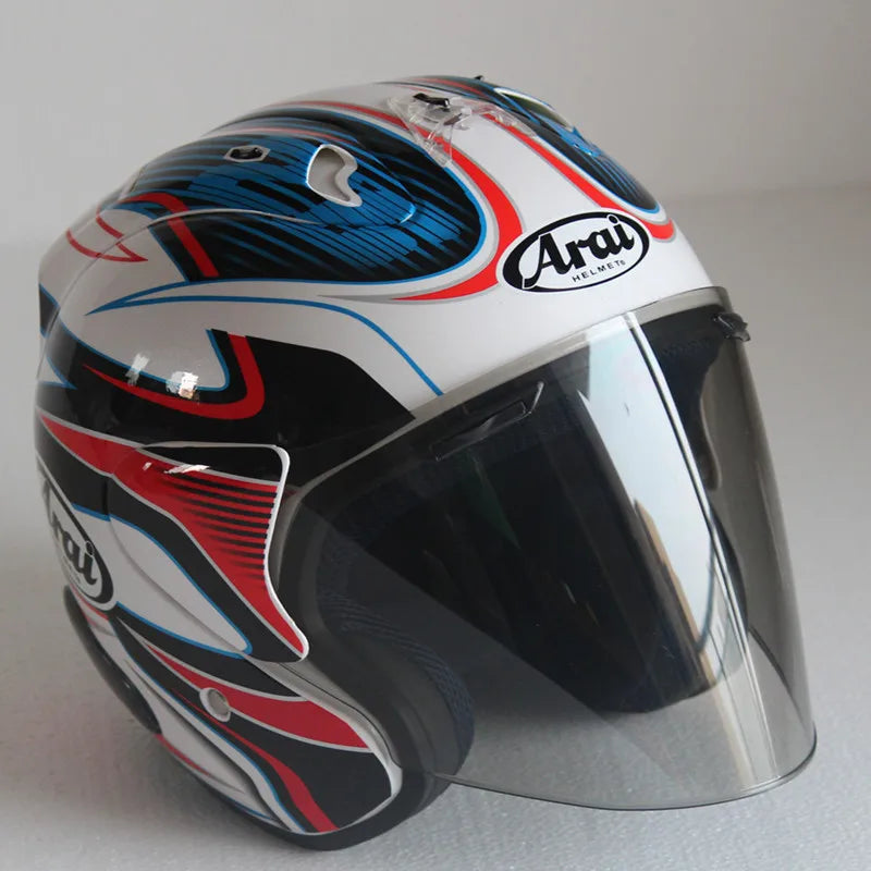 SZ-Ram 3 White Blue Open Face Motorcycle Helmet