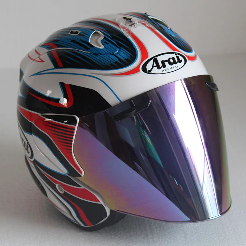 SZ-Ram 3 White Blue Open Face Motorcycle Helmet