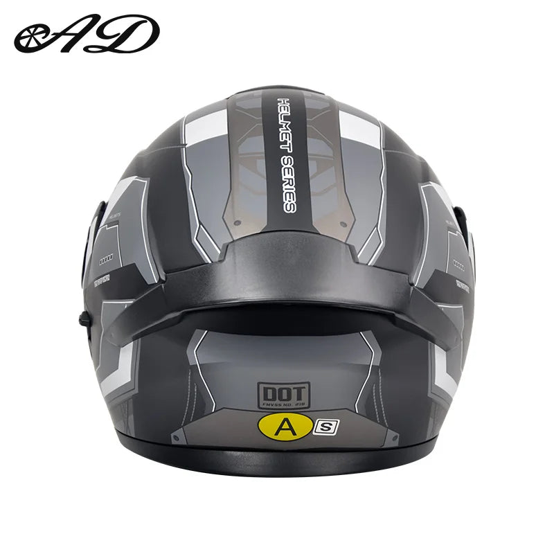Dual Visor Open Face Motorcycle Helmet - DOT Certified