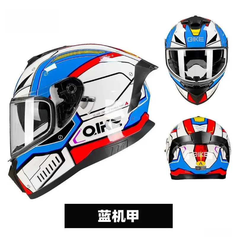 Dual Lens Full Face Motorcycle Helmet