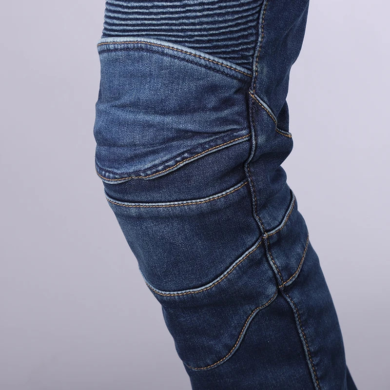 Men's Motorcycle Riding Jeans with Protective Pads
