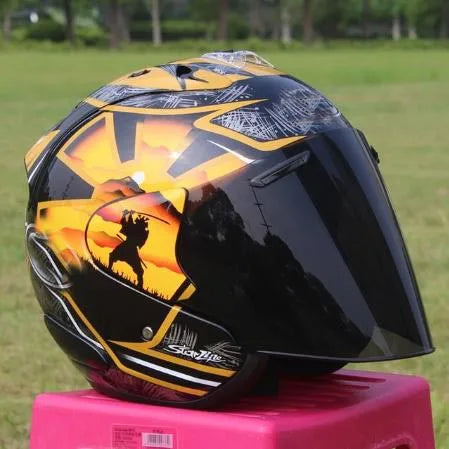 Golden Bodyguard Half Motorcycle Helmet