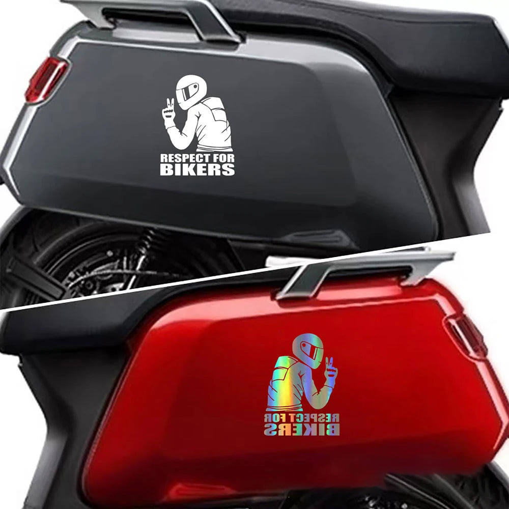 Respect Biker Vinyl 3D Sticker