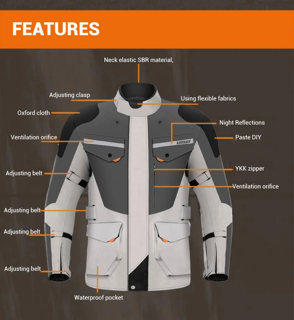 Autumn Winter Waterproof Motorcycle Jacket