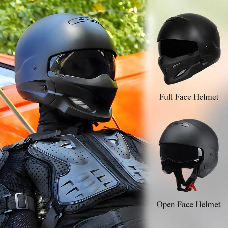 Retro Locomotive Full Face Motorcycle Helmet
