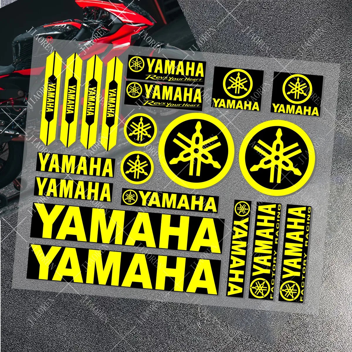 Yamaha Vinyl Motorcycle Sticker Set
