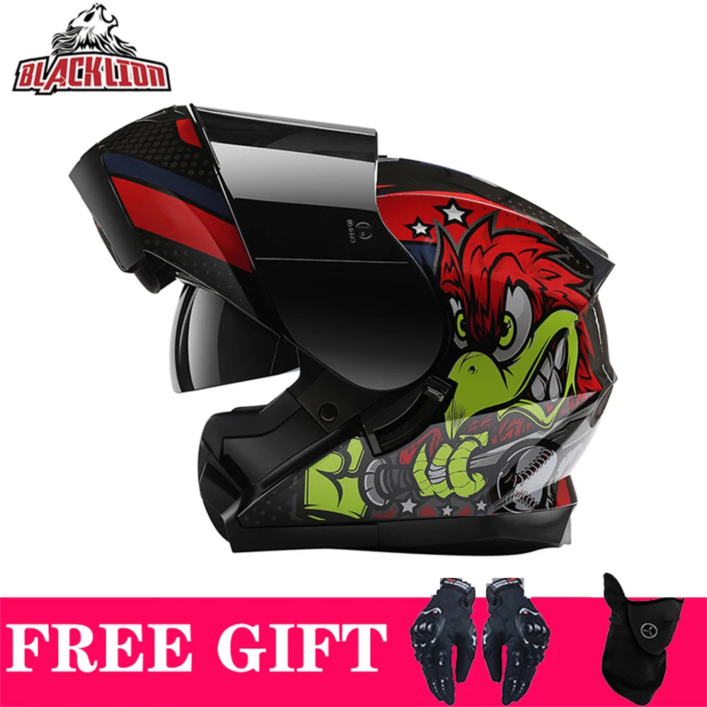Double Visor Flip-Up Motorcycle Helmet