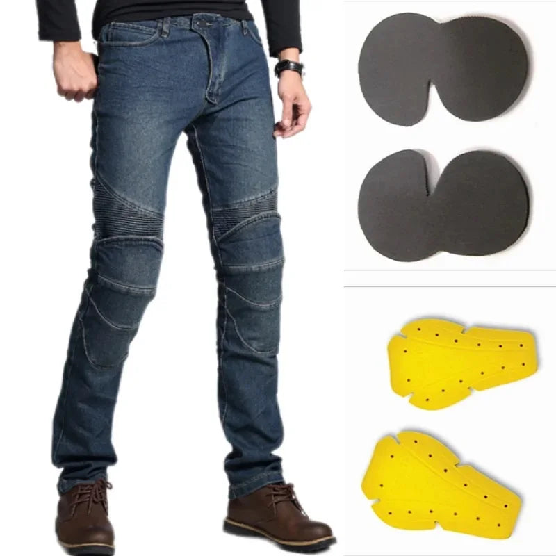 Summer Motorcycle Jeans with Protective Pads
