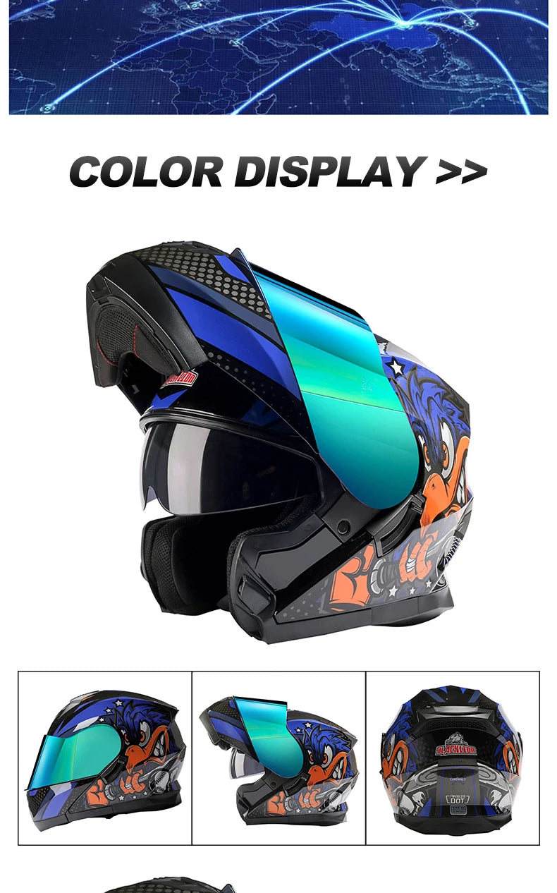 Double Visor Flip-Up Motorcycle Helmet