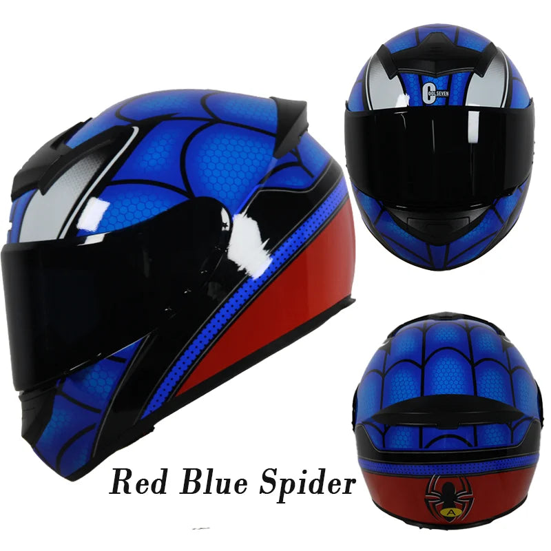 Spider Style Full Face Motorcycle Racing Helmet