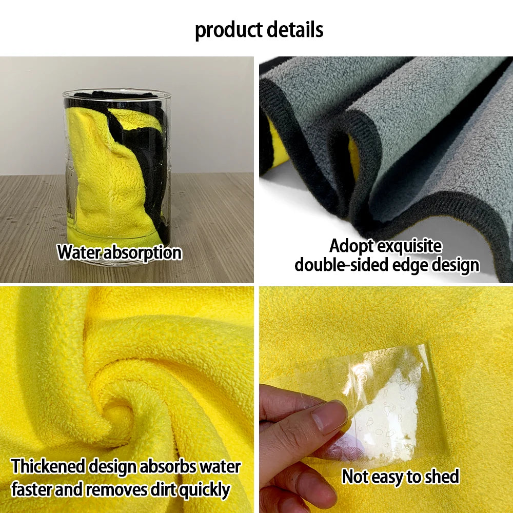 Motorcycle Microfiber Towel Set for Effortless Cleaning
