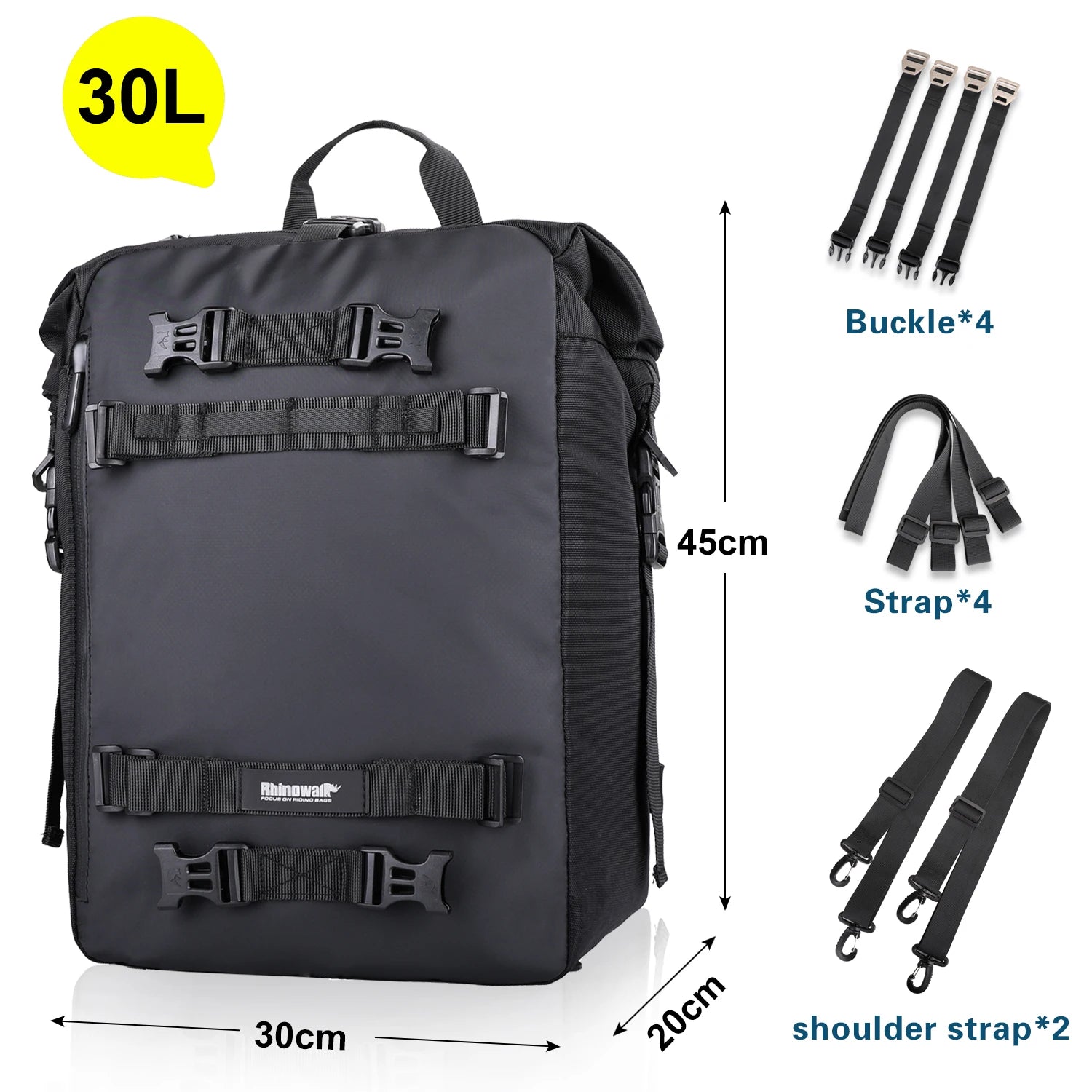 Rhinowalk Waterproof Motorcycle Side Bag